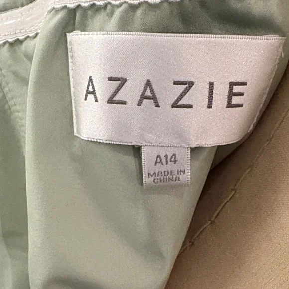 Chic One Shoulder Dress in Soft Sage Green - Picture 10 of 11